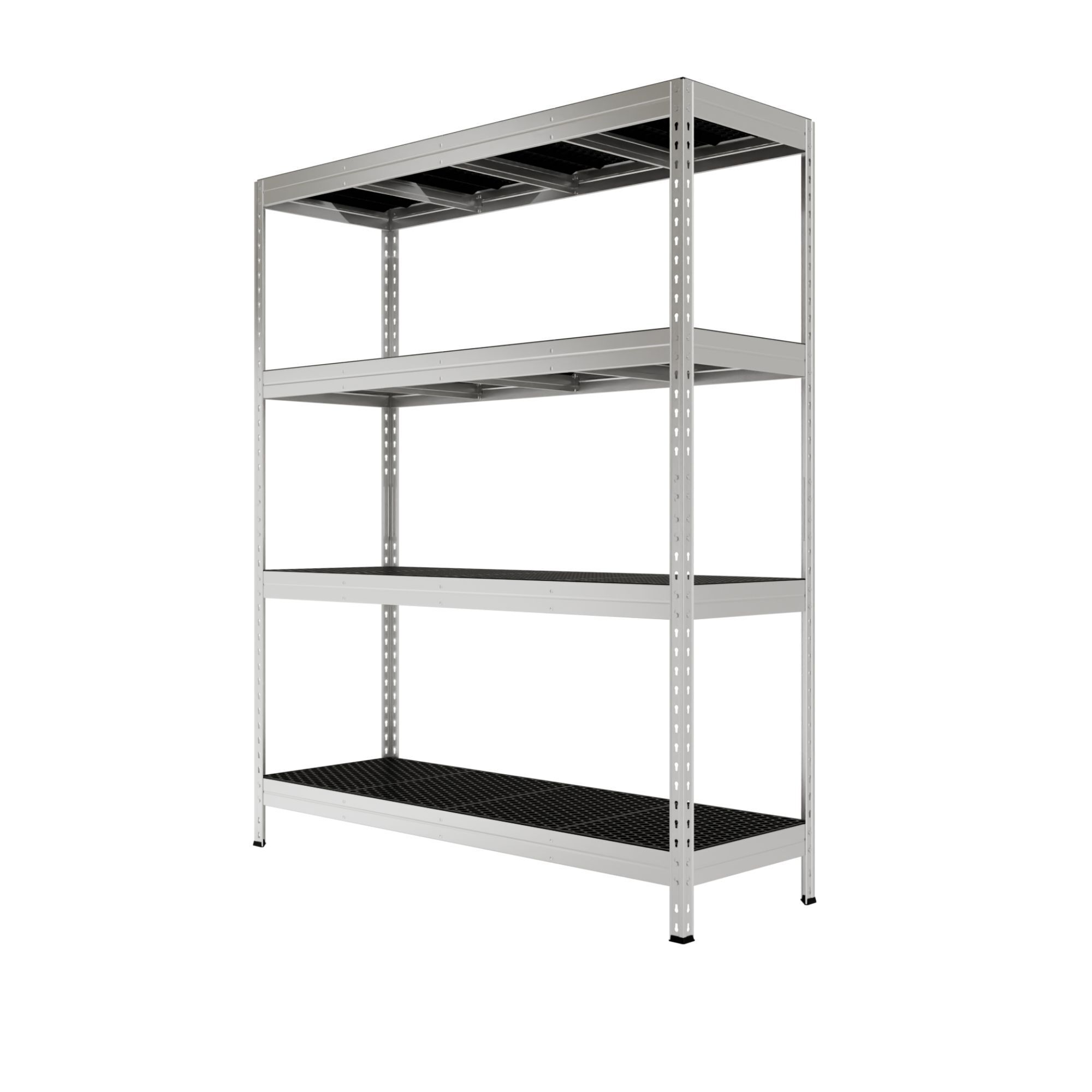 AR Shelving Heavy-Duty All Road 4-Shelf Unit, 71in.H x 59.5in.W x 20in.D, 400-Lb. Capacity per Shelf, Model# ALL ROAD 59X20